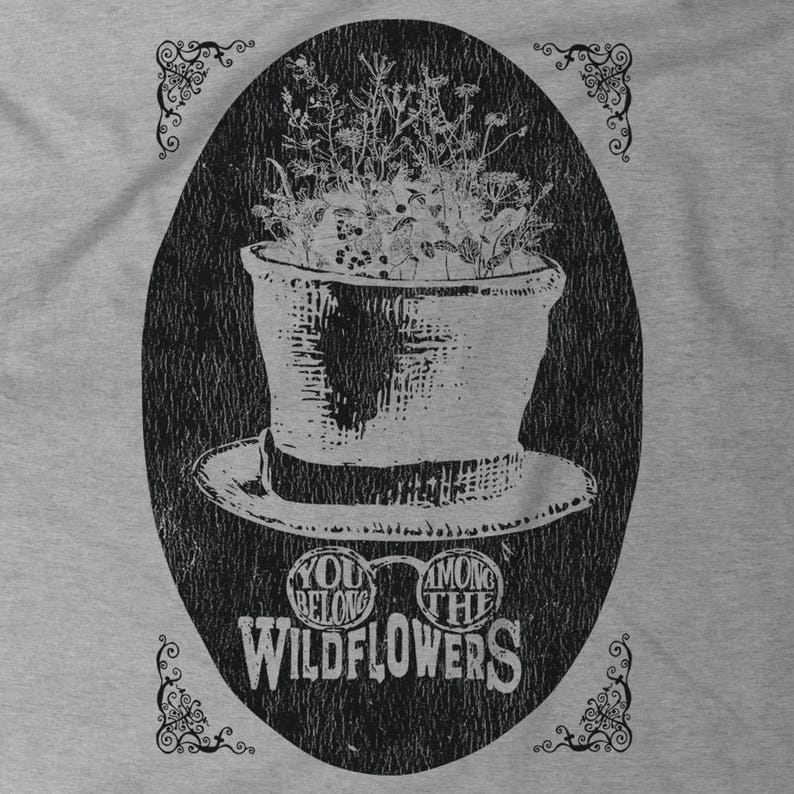 You belong among the wildflowers, Raglan T-shirt for Women Men, 3/4 sleeve, Wildflowers Shirt image 5