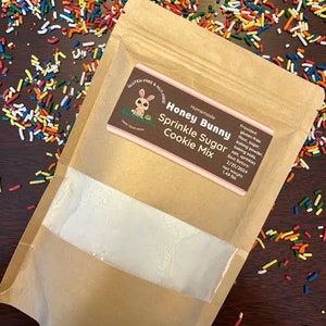 Gluten-Free/Vegan/Nut-Free Sprinkle Sugar Cookie Mix - &quot;Tastes like Home!&quot; - Delicious School Break Activity/Holiday Gift!