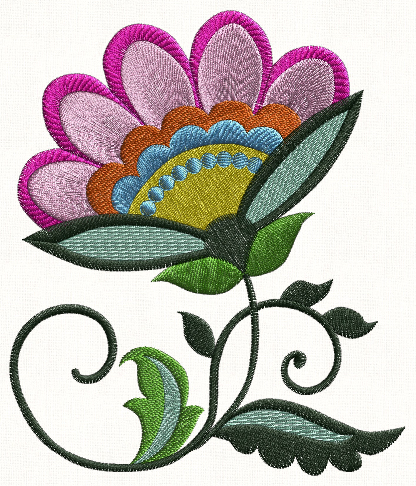 Spring Jacobean Machine Embroidery Designs 10 Designs for the Etsy