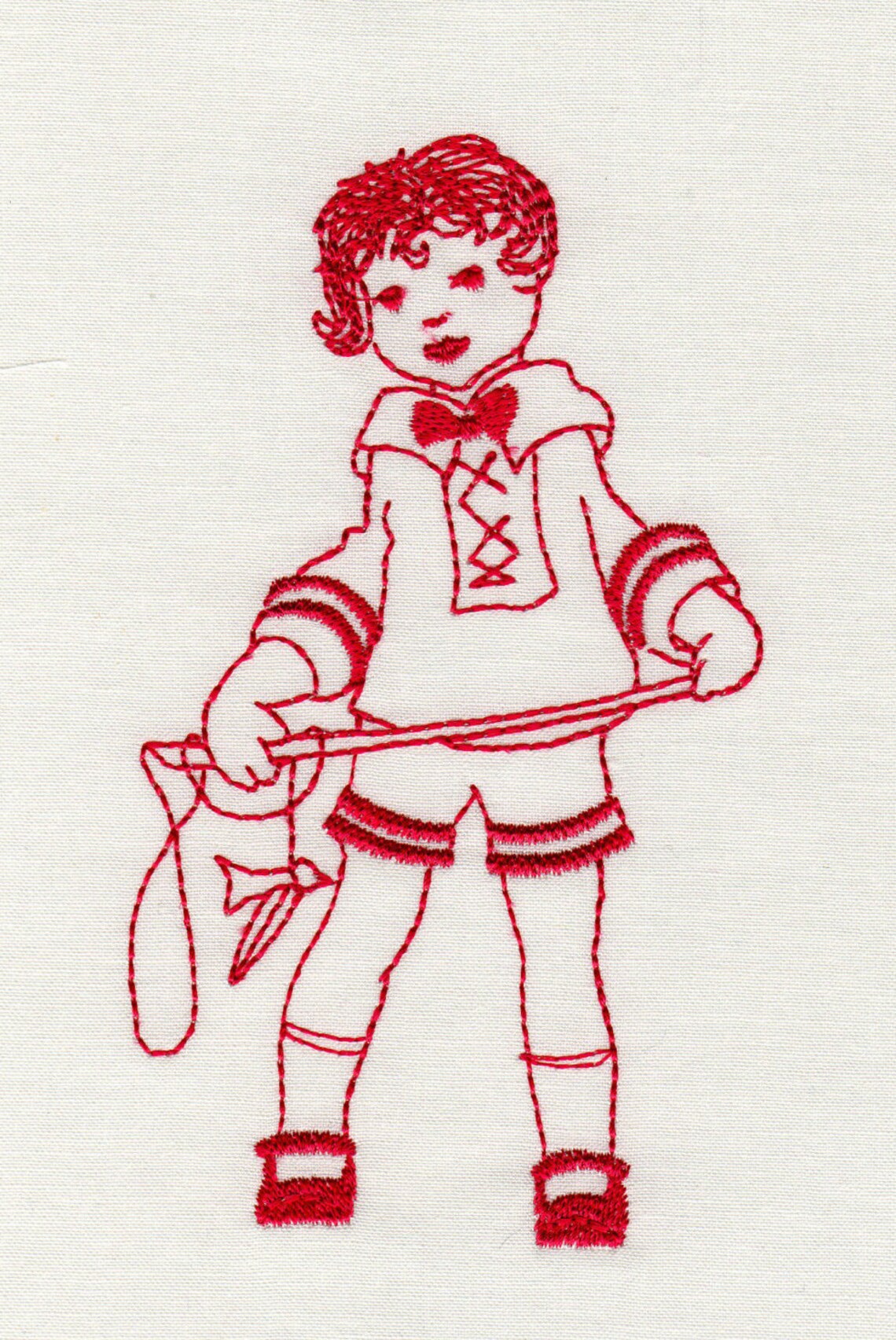 Vintage Children Redwork Machine Embroidery Designs Etsy