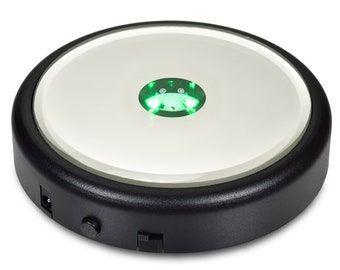 Santa Cruz Lights Round Programmable Mirror Top Base Stand AC/USB or Battery Powered