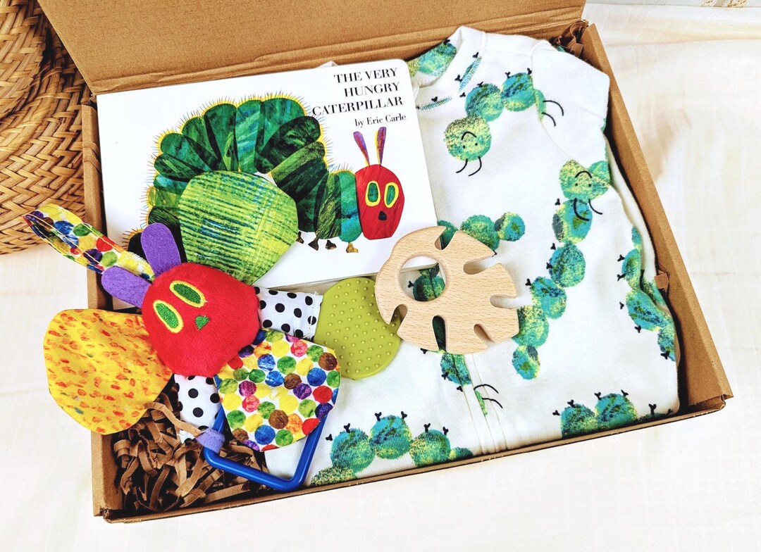 The Very Hungry Caterpillar Gift Set: Newborn Pajamas, Toy & Book - Etsy