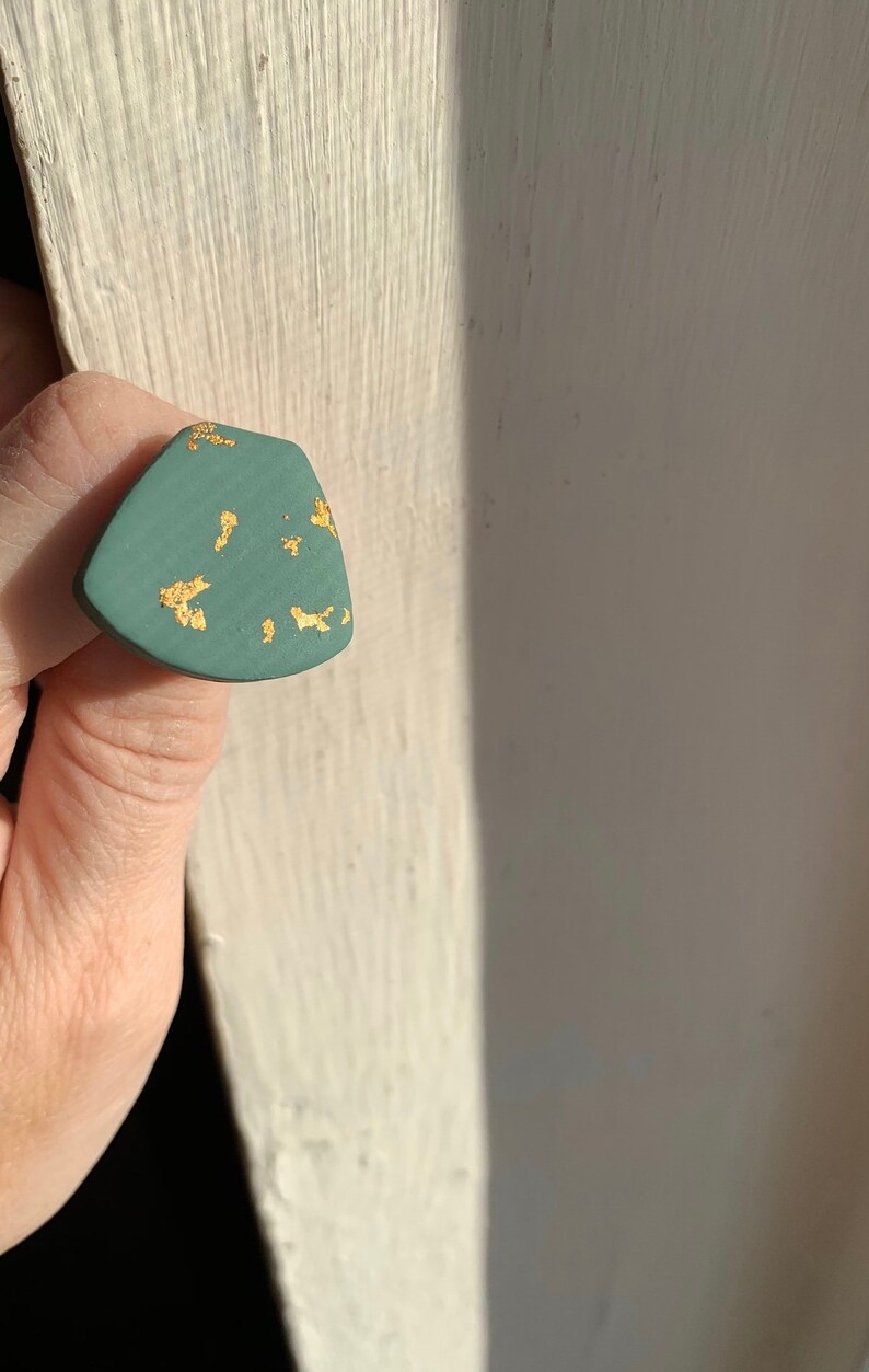 Polymer clay earrings Clay stud earrings Modern earrings Handmade earrings Statement earring Lightweight earrings