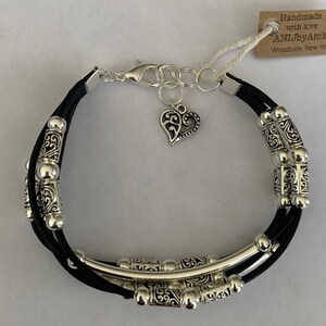 Bracelet for women/Boho bracelet/Women's leather bracelet/Beaded leather bracelet/Bohemian jewelry/Gift for her image 5
