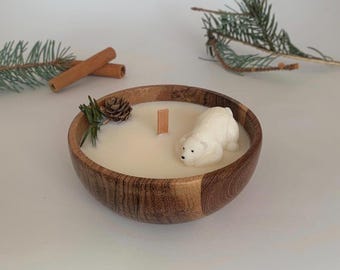 Christmas candle, Polar bear candles, Winter wonderland candle, Christmas, Holiday Gift, Handmade candles, Scented candles, Christmas decor