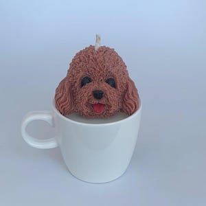 Dog candle | Housewarming gift | Pet candle | Coconut Soy Wax Candle | Home Decor |  Gift |  Dog lover gift | Puppy in coffee cup