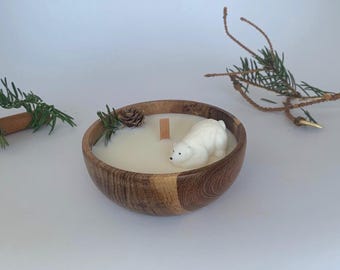 Polar bear candles, Gift, Holiday Gift, Handmade candles, Scented candles, Home decor, Winter candle, Minimalist candle
