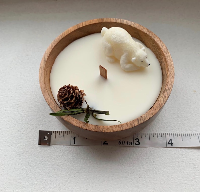 Christmas candle, Polar bear candles, Winter wonderland candle, Christmas, Holiday Gift, Handmade candles, Scented candles, Christmas decor image 6
