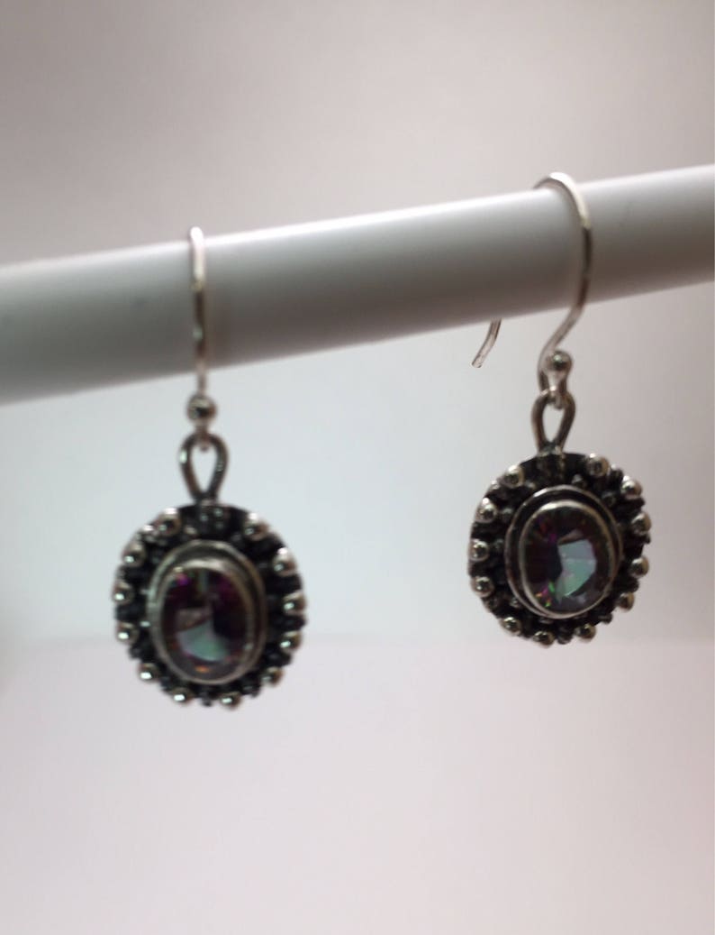 Radient Mystic Quartz Antique look Earring.