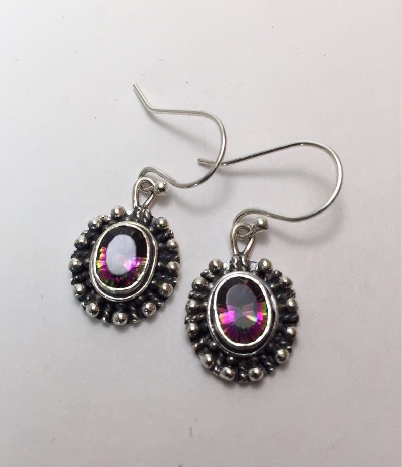 Radient Mystic Quartz Antique look Earring.