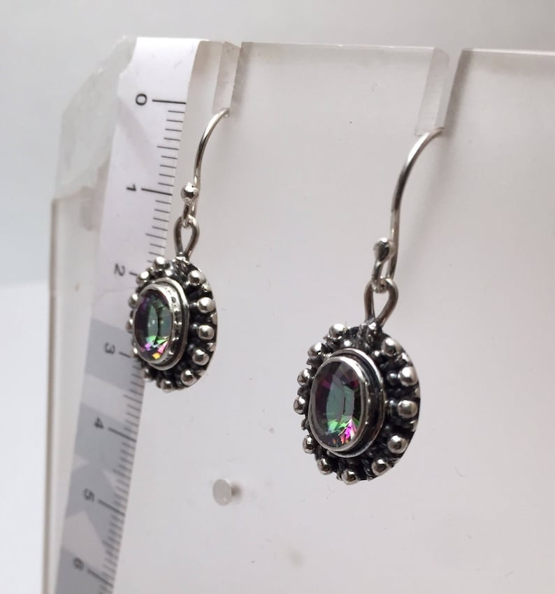 Radient Mystic Quartz Antique look Earring.