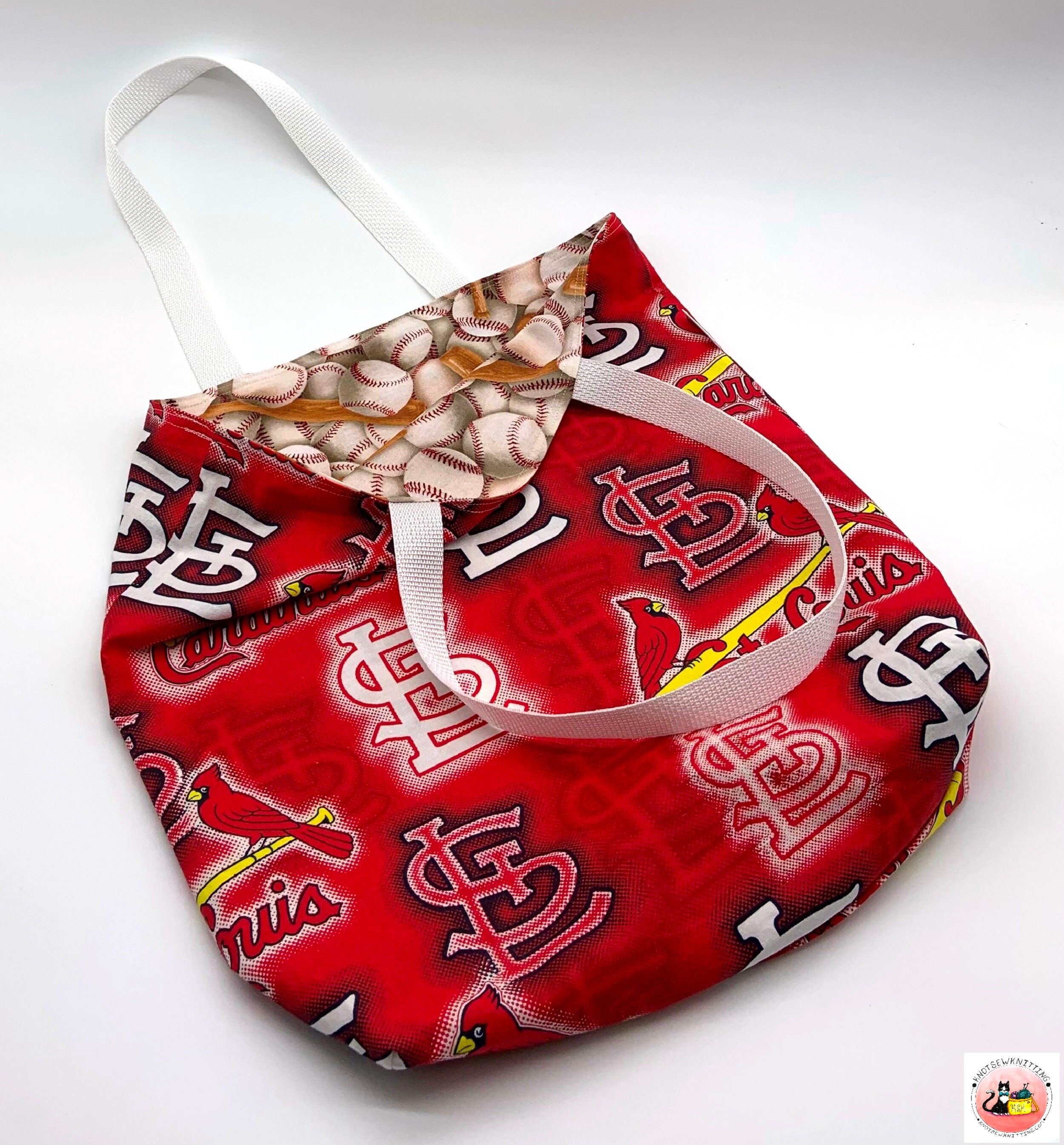 St Louis Cardinals MLB Team Logo Large reuseable tote bag