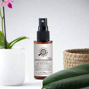 Clarity In Balance is a Probiotic Spray for Skin: That soothes Irritated and Inflamed Skin and Restores Balance.