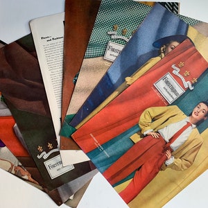Vintage Fashion Ad Collection 1940s 50s Life Magazine Cover Pages Forstmann Woolens