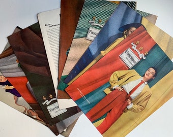 Vintage Fashion Ad Collection 1940s 50s Life Magazine Cover Pages Forstmann Woolens