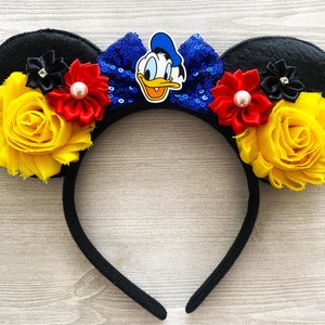 Donald Duck Ears,Donald Duck Mouse Ears,Mouse Ears,Donald Duck,Minnie Mouse Ears,Mickey Mouse Ears,Minnie Ears,Mickey Ears,Gift,Handmade