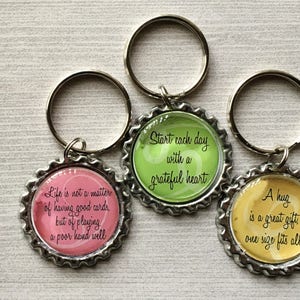 Keychain,key Ring,inspirational Quotes,key Chain,keyring,bottlecap ...