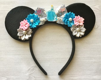 Cinderella Ears,Cinderella Mouse Ears,Mouse Ears,Cinderella,Minnie Mouse Ears,Mickey Mouse Ears,Girls Headband,Minnie Ears,Mickey Ears,Gift