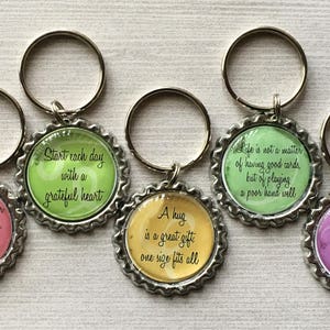 Keychain,key Ring,inspirational Quotes,key Chain,keyring,bottlecap ...