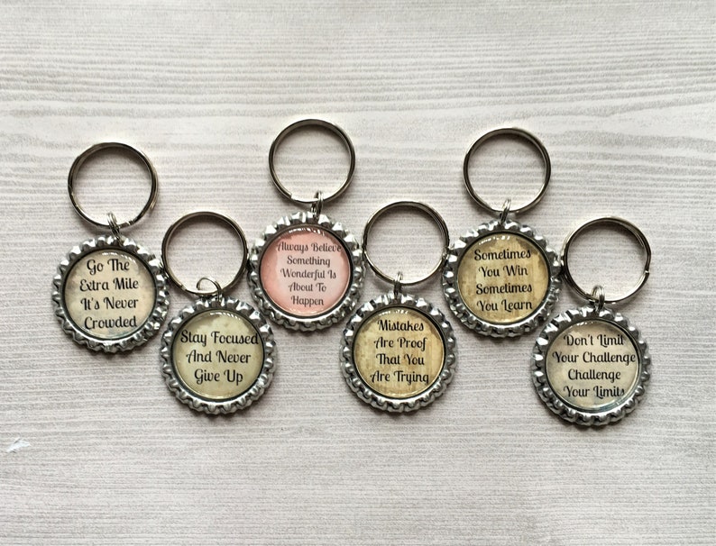 Keychain,key Ring,inspirational Quotes,key Chain,keyring,bottle Cap ...
