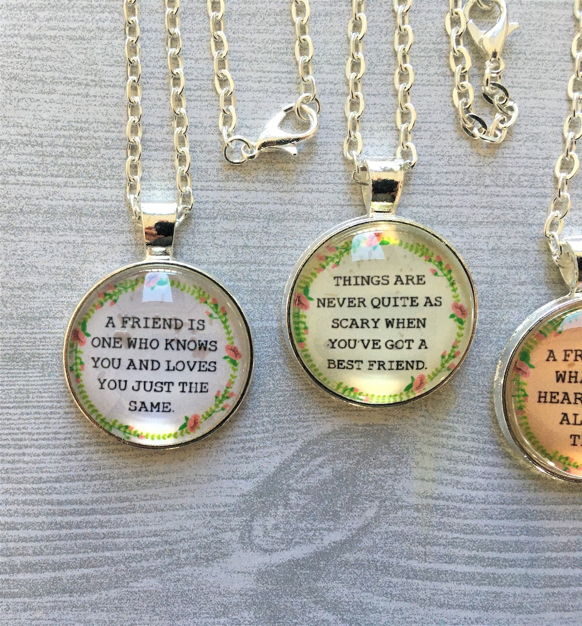 Friend Necklacefriendfriend Quotesfriend Etsy
