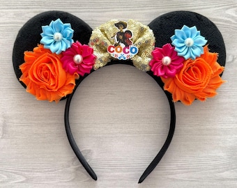 Coco Ears,Coco Mouse Ears,Mouse Ears,Coco,Minnie Mouse Ears,Mickey Mouse Ears,Girls Headband,Minnie Ears,Mickey Ears,Gift,Halloween