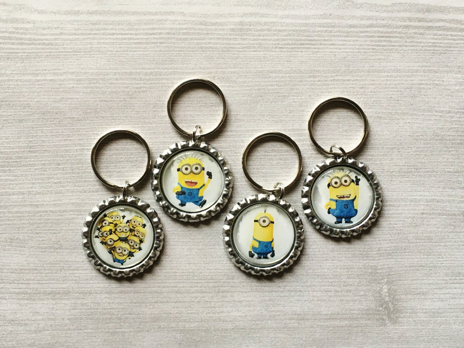 Keychain,key Ring,minions,minions Keychains,minions Key Rings,bottle ...