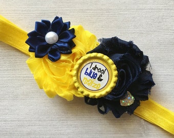 Fits Newborn Michigan Wolverines Baby Girl Boutique Bow Crocheted Headband Adult 