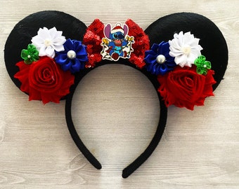 Christmas Ears,Stitch Ears,Stitch Mouse Ears,Mouse Ears,Stitch,Minnie Mouse Ears,Mickey Mouse Ears,Minnie Ears,Mickey Ears,Gift,Christmas