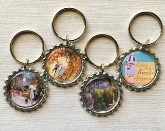 Keychains,Keyrings,Wizard of Oz,Key Chains,Key Rings,Bottle Cap Keychains,Dorothy,Toto,Bottle Cap Keyrings,Gift,Accessories,Handmade