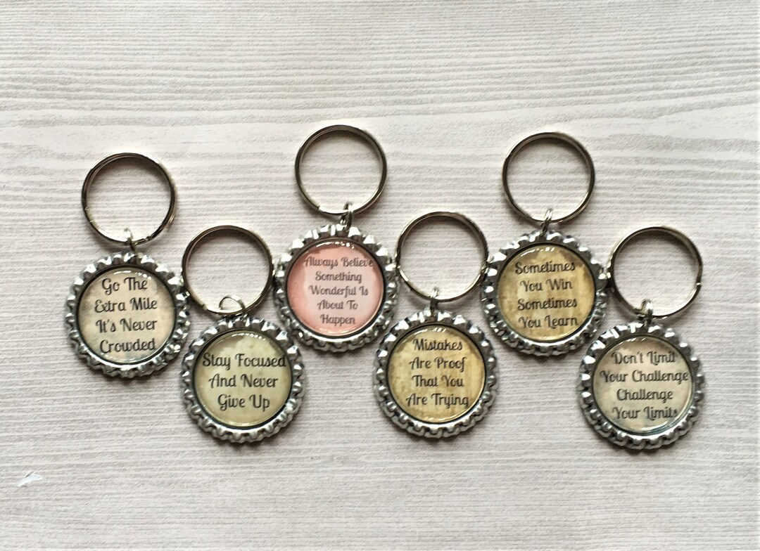 Keychain,key Ring,inspirational Quotes,key Chain,keyring,bottle Cap ...
