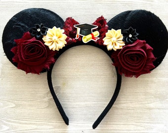 Graduation Ears,Graduation Mouse Ears,Mouse Ears,Graduation,Minnie Mouse Ears,Mickey Mouse Ears,Minnie Ears,Mickey Ears,Gift,Handmade,2024