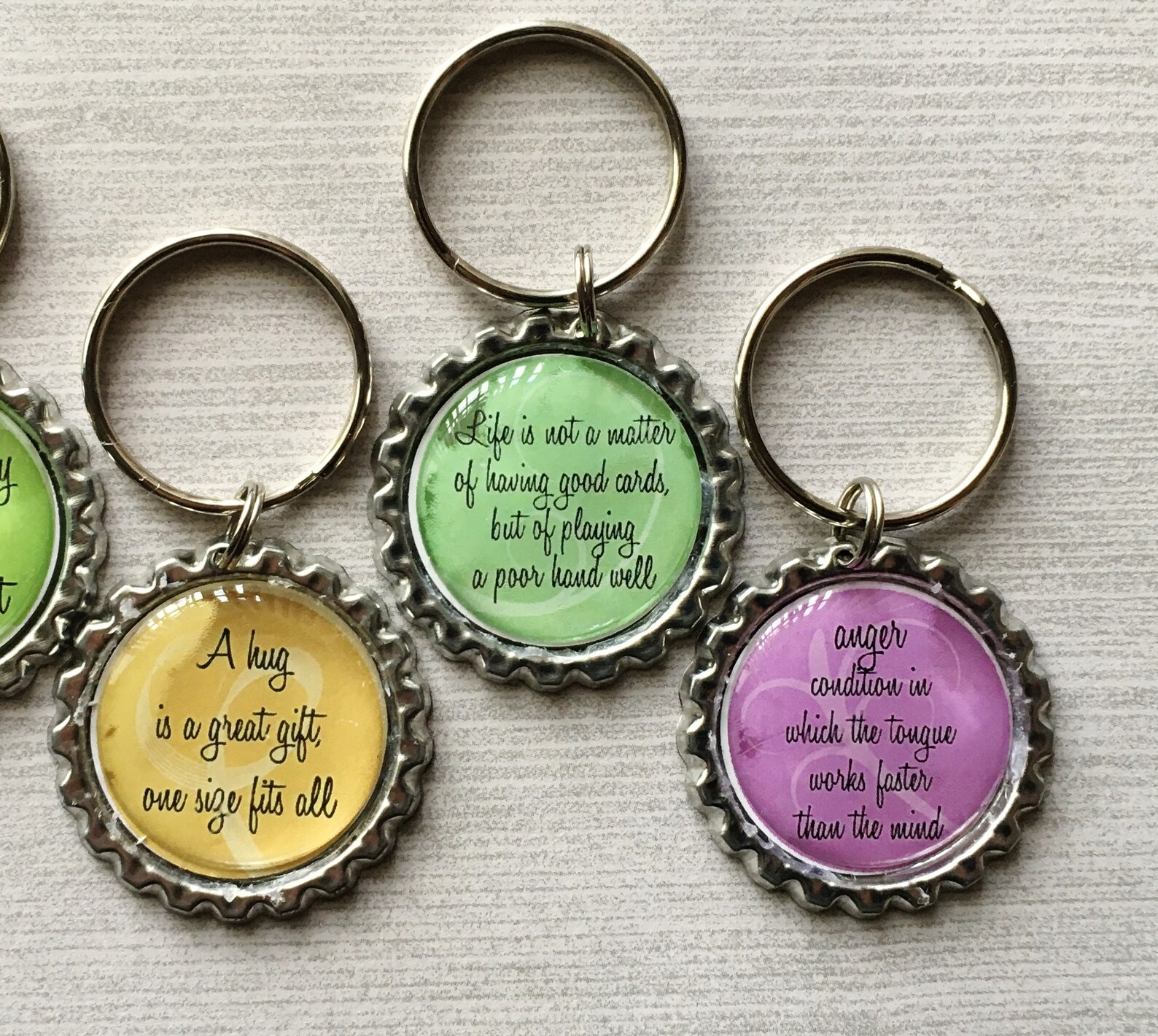 Keychain,key Ring,inspirational Quotes,key Chain,keyring,bottlecap ...