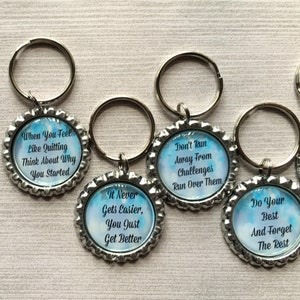 Keychain,key Ring,inspirational Quotes,key Chain,keyring,bottle Cap ...
