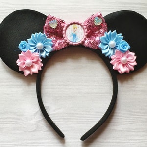 Cinderella Ears,Cinderella Mouse Ears,Mouse Ears,Cinderella,Minnie Mouse Ears,Mickey Mouse Ears,Girls Headband,Minnie Ears,Mickey Ears,Gift