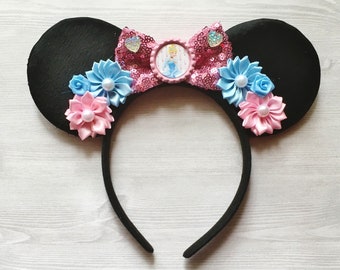 Cinderella Ears,Cinderella Mouse Ears,Mouse Ears,Cinderella,Minnie Mouse Ears,Mickey Mouse Ears,Girls Headband,Minnie Ears,Mickey Ears,Gift