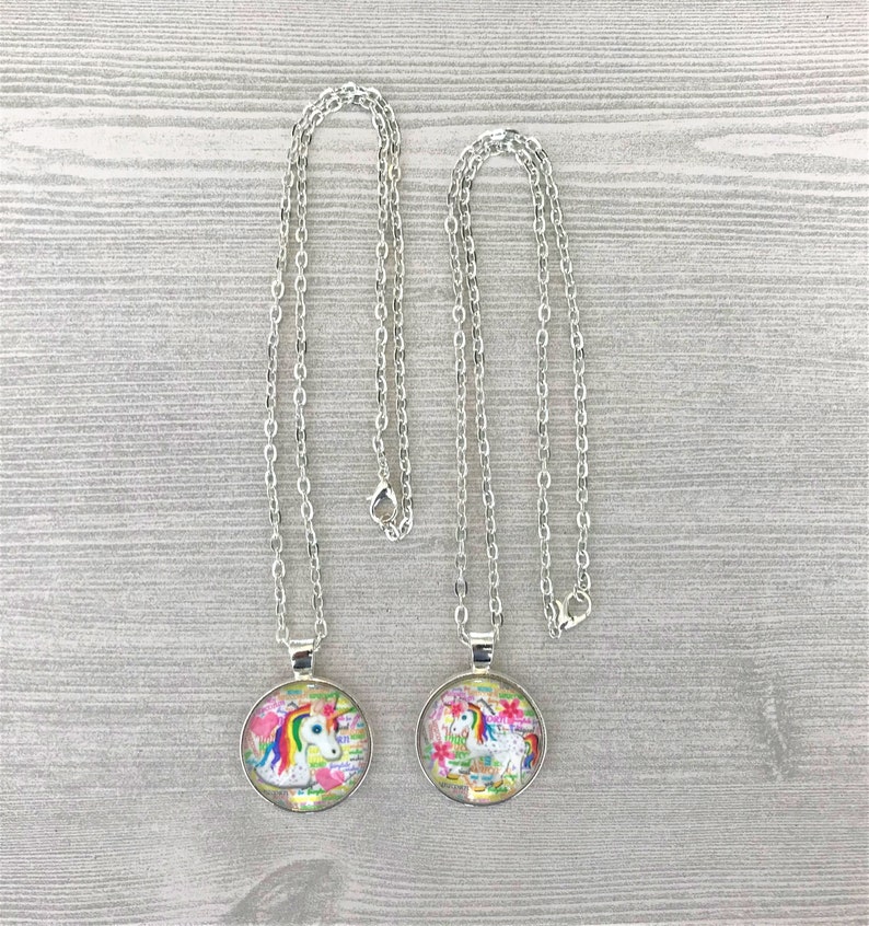 Unicorn,Unicorn Necklace,Necklace,Silver Necklace,Gift,Pendant,18 Inch Necklace,Handmade,Party Favor,Girls Necklace,Birthday