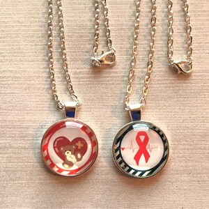 Congenital Heart Disease Necklace,Congenital Heart Disease,Necklace,CHD,Silver Necklace,Gift,CHD Awareness,Pendant,18 Inch Necklace,Handmade
