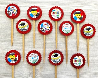 Graduation Cupcake Toppers,Graduation,Cupcake Toppers,Graduation 2026,Class of 2026,2026 Graduate,Set of 12,Graduation Party,Double Sided