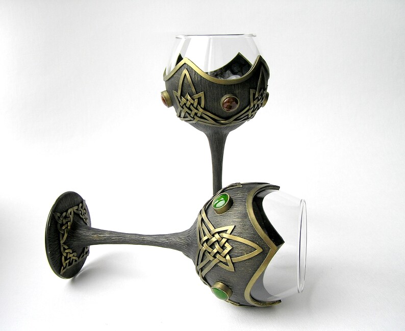 Set Medieval Goblet is Decorated With the Celtic Knot and Etsy