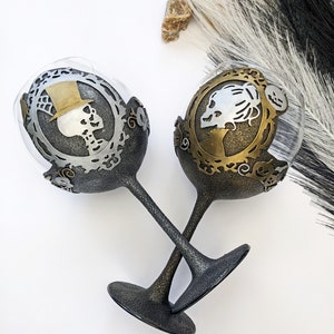 Bicchiere da vino grande di Halloween, calici horror Bicchiere da vino gotico, calici per un matrimonio alternativo, cosplay, LARP