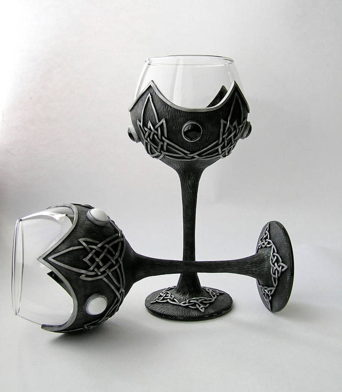 Set Medieval Goblet is decorated with the Celtic knot Gothic Etsy