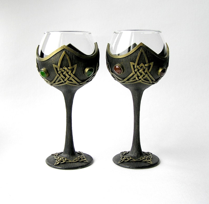 Set Medieval Goblet is Decorated With the Celtic Knot and Etsy