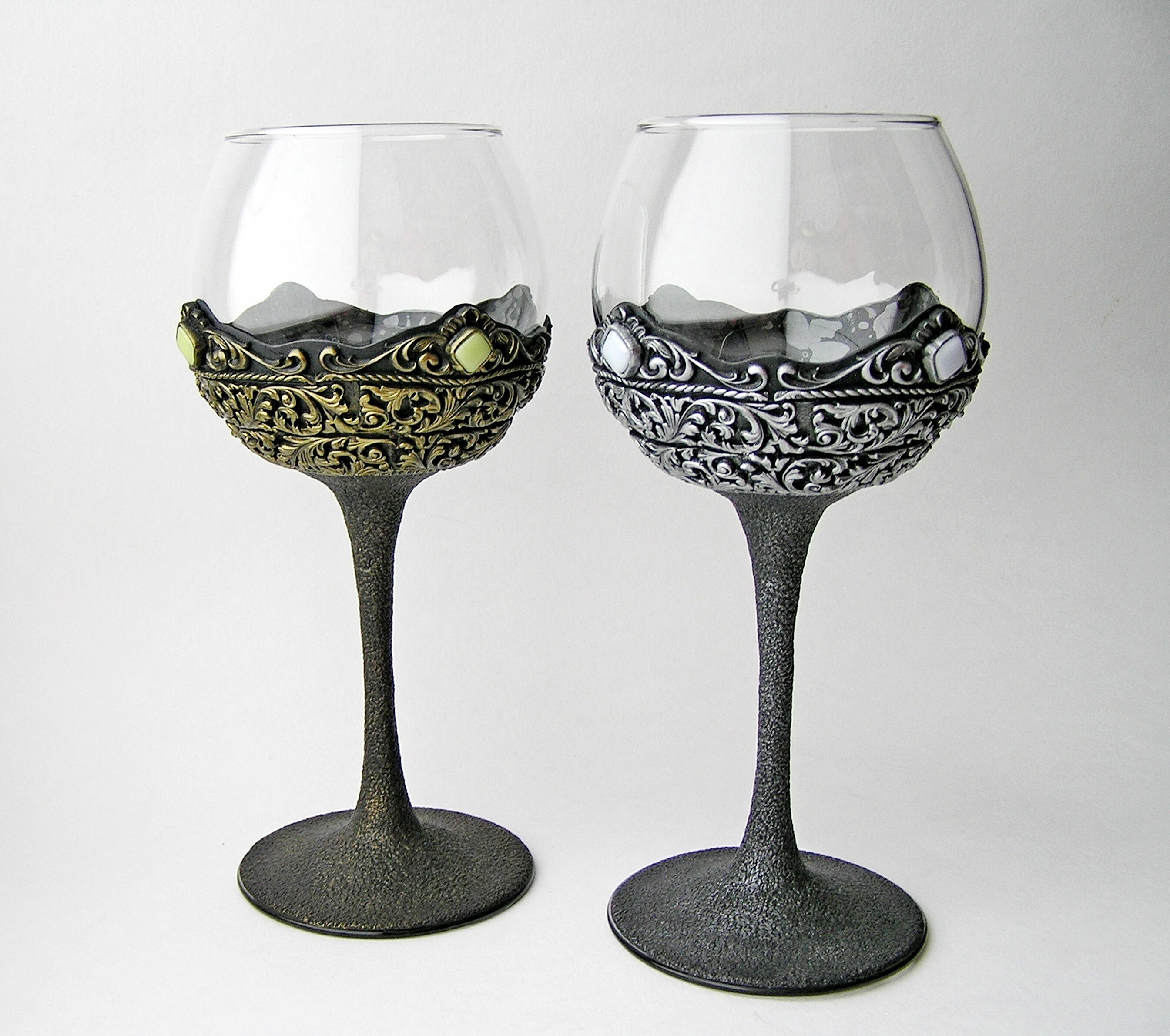 Set Medieval King silver goblet is decorated with floral Etsy