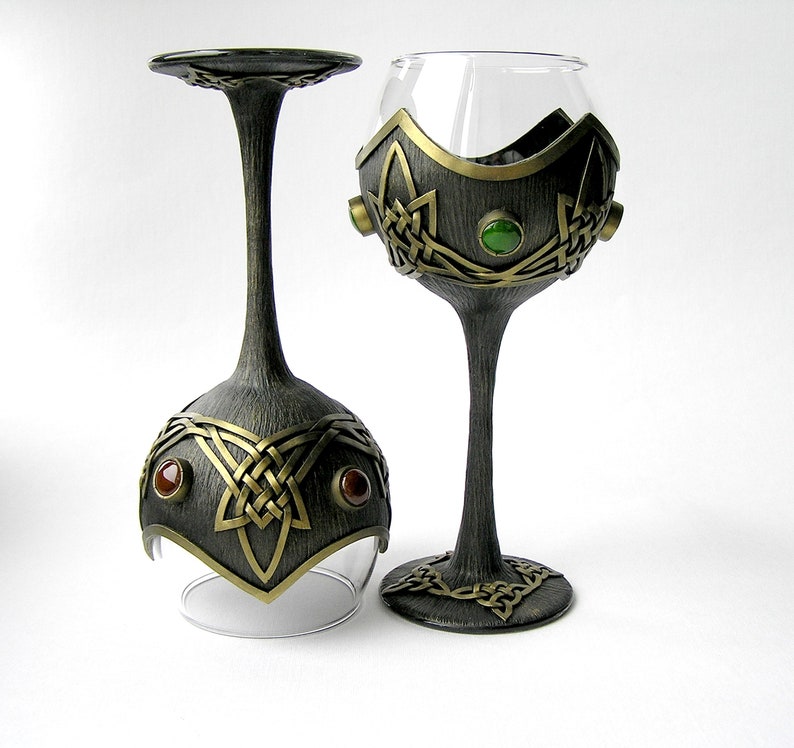 Set Medieval Goblet is Decorated With the Celtic Knot and Etsy