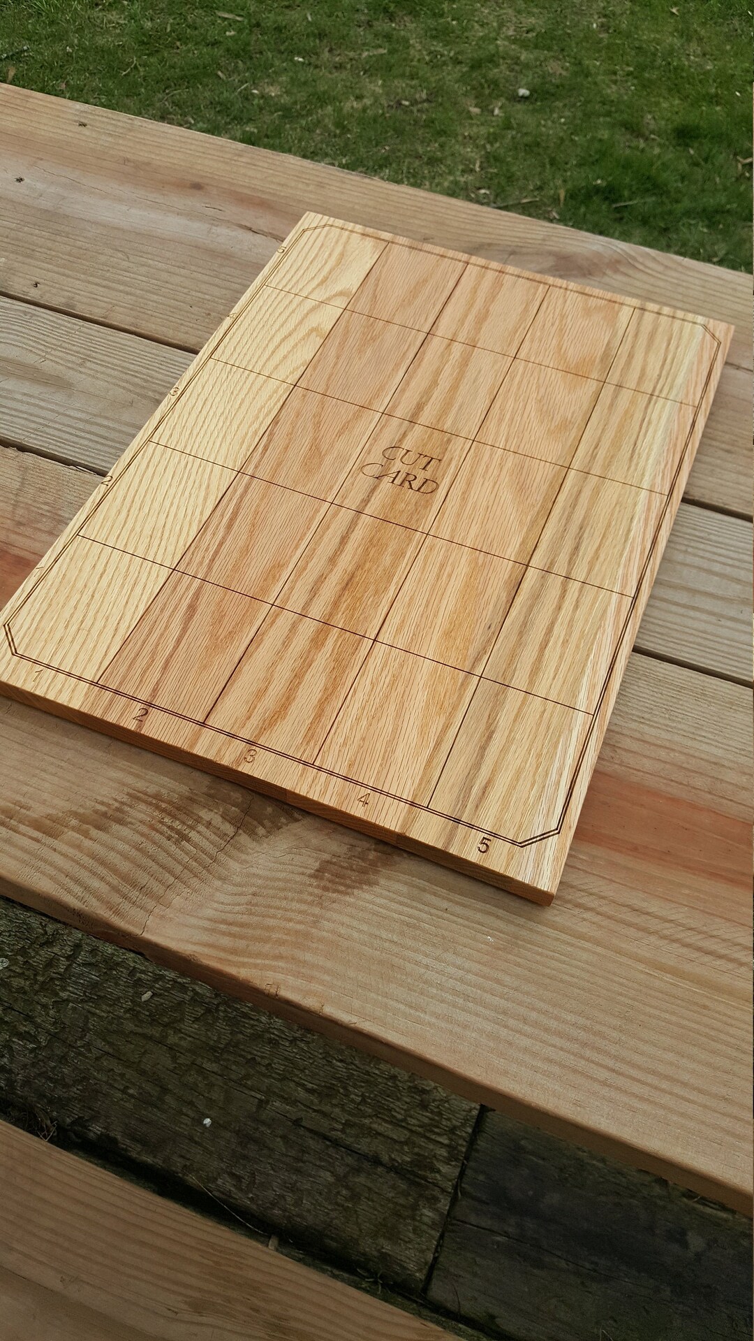 Cross Cribb Cribbage Oak Wood Game Board Etsy