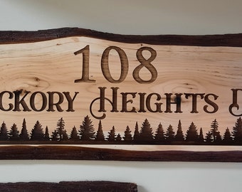 Cedar Wood Address Sign