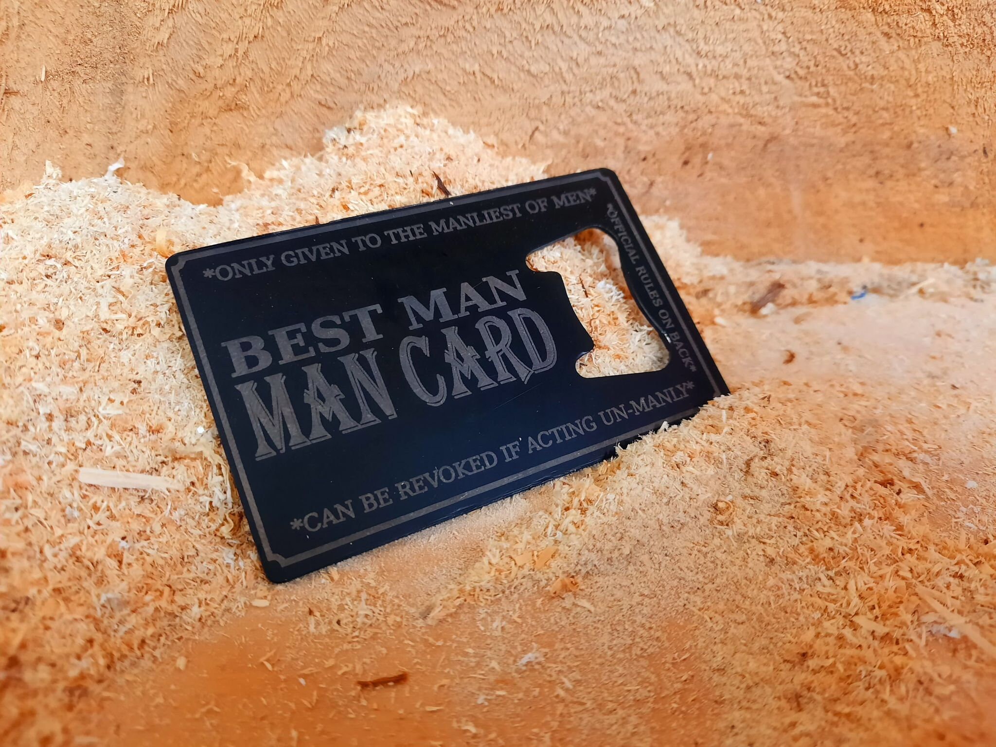 The Best Man's Man Card Bottle Opener Business Card Size - Etsy Israel