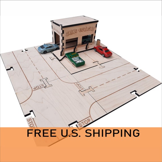 Car Wash Building Kit DIY Matchbox Hotwheels Toy My Car City