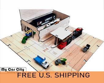 Semi Mechanic Garage Truck Stop Building Kit DIY Matchbox Hot wheels Toy